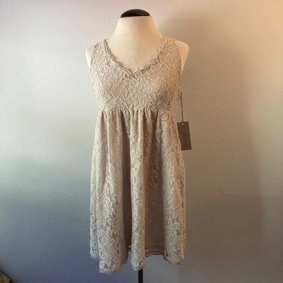 chinese dress ladies Evara Lace Bow Dress- Khaki